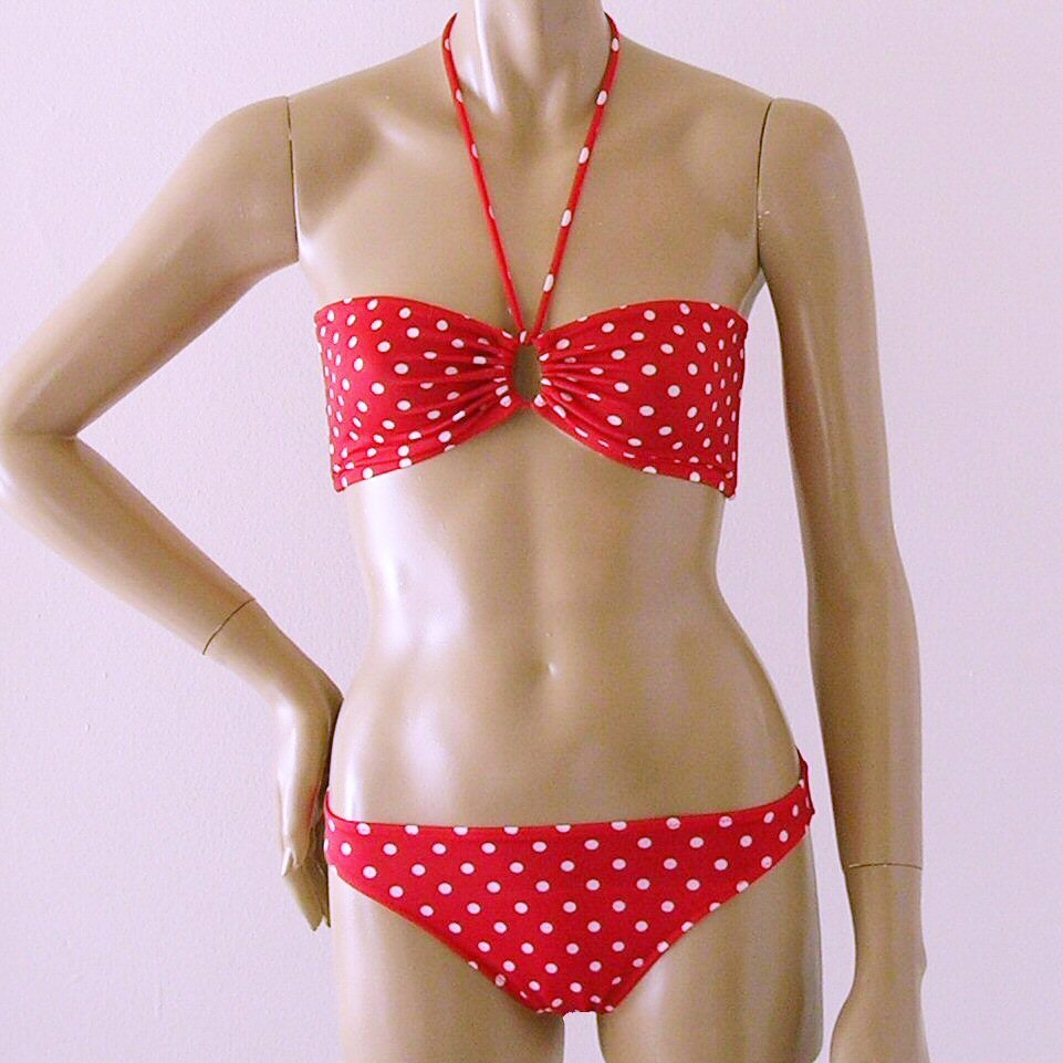 RIU Peach polka dots swimwear タグ付き新品未使用 P01055260.jpg