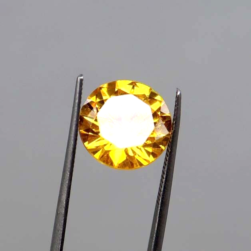 7 Ct Round Cut Yellow Zircon Certified Cambodia Loose gemstone offer - Picture 4 of 4