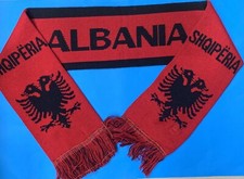 ALBANIAN EAGLE WINTER SCARF RED BLACK LETTERS AND DESIGN-ALBANIA SOUVENIR-CUTE