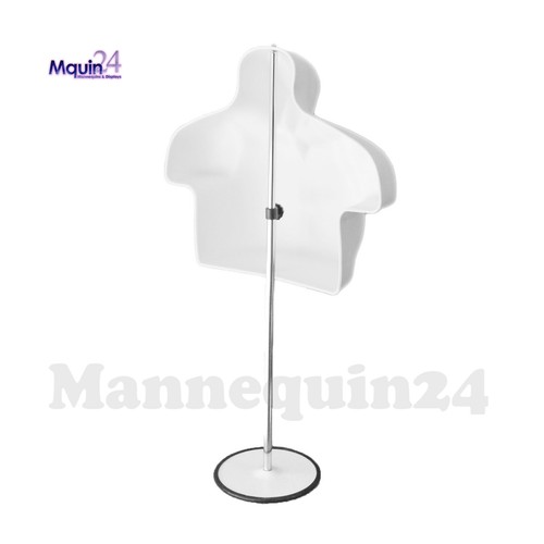 Male & Female Mannequin Torso Dress Forms White w/ 2 Stands +2 Hooks for Hanging - Picture 4 of 4