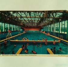 Vintage Postcard Of Butlin's  Clacton - Indoor Heated Swimming Pool, unused.