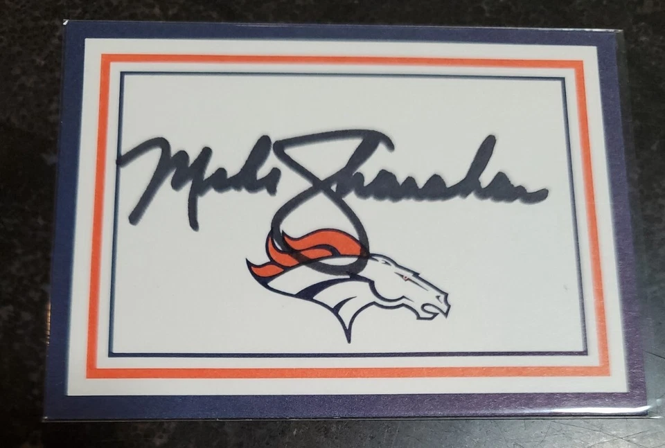 RARE Mike Shanahan Denver Broncos Head Coach Auto Hand Signed On Card Nameplate - Image 4 of 4