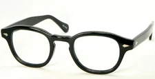 NEW NYC Est. 1915 SHINY BLACK EYEGLASSES GLASSES PLASTIC FRAME 46-24-145mm