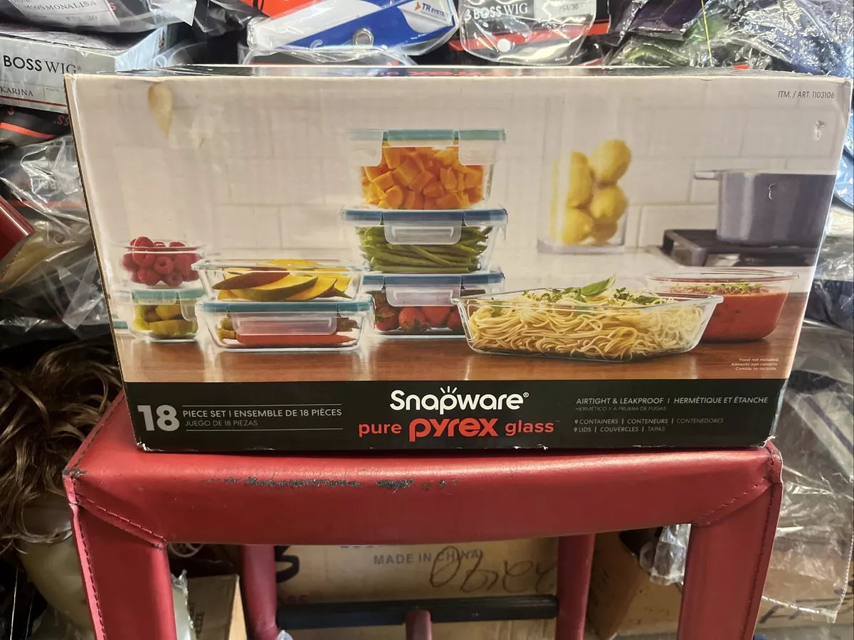 Snapware Pyrex 18-piece Glass Food Storage Set