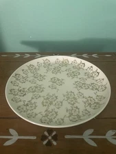 Vintage 1950s Gold Stylecraft Dinner Plate Dish