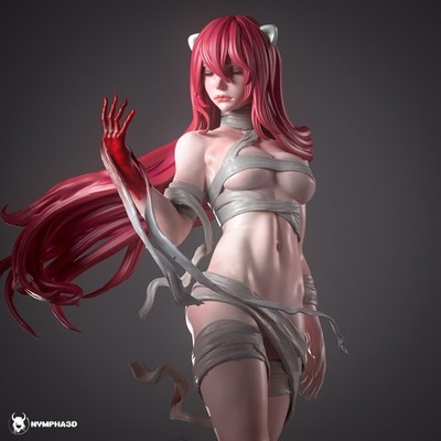 Lucy - Elfen Lied 3D Resin gedruckt Fan Art Figur Maßstab 1:8 Modellbausatz