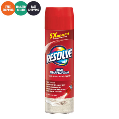 Resolve High Traffic Carpet Cleaner Foam 22 oz Stain & Odor Remover New