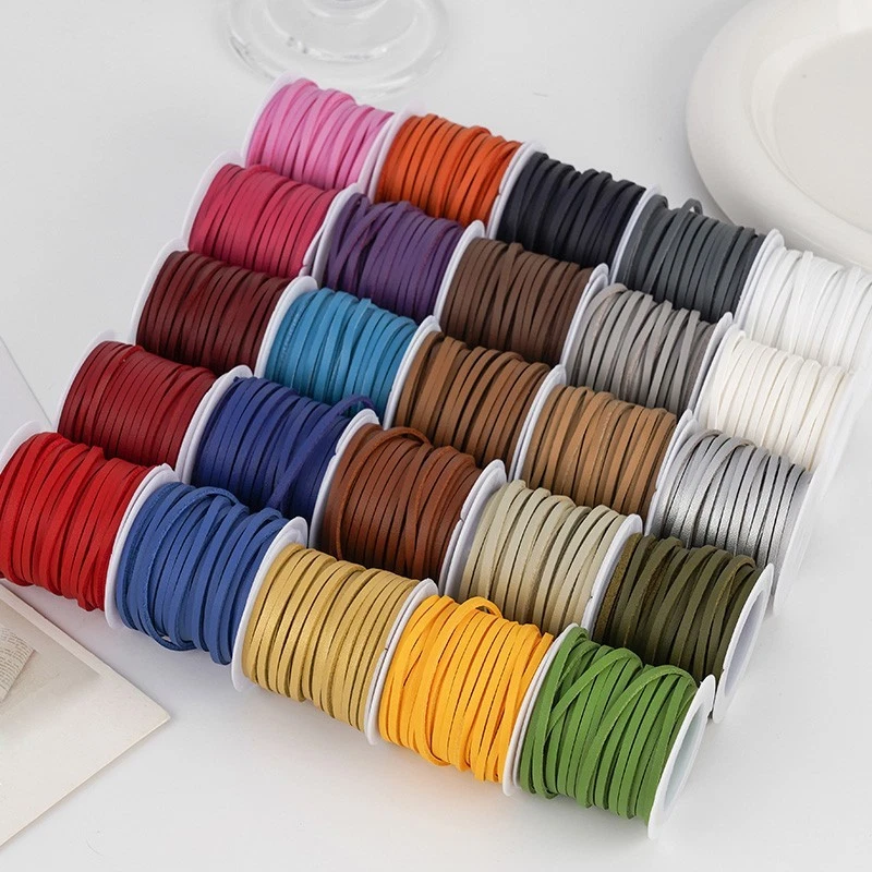 Smooth Surface Faux Suede Leather Velvet Cord Ribbon String Rope - 2.6mm*5M - Image 2 of 3