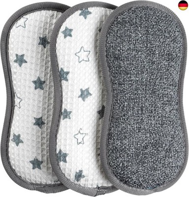 Kleeneze KL076472EU7 Star Scheuerschwämme, Reinigungspads, mit Anti-BAC-Schutz 