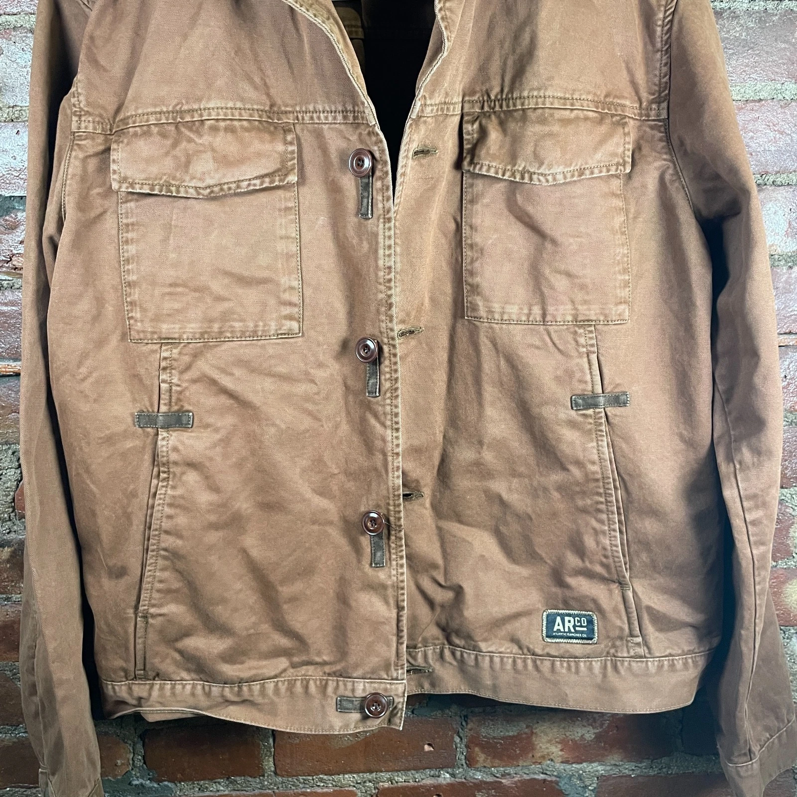 Atlantic Rancher Boatyard Cruiser Jacket Mens L Tobacco Cotton Chore Pristine - product detail image 3