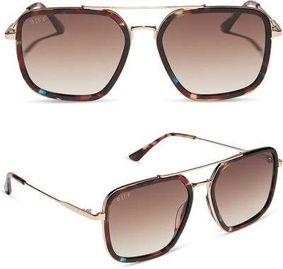DIFF Jordan Designer Oversized Navigator Sunglasses for Women | 100% UVA/UVB Pro