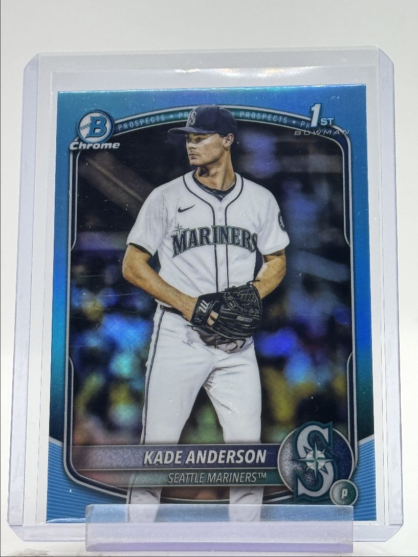 KADE ANDERSON 2025 BOWMAN CHROME DRAFT 1ST SKY BLUE REFRACTOR Q5451