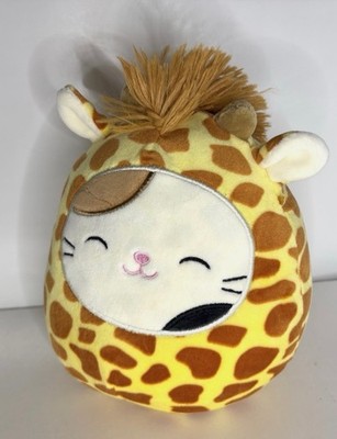 Stofftier Katze Squishmallow Cam Squishmallow Giraffe 7''|18cm Katze im Giraffen Outfit