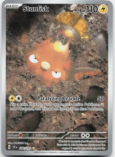 Stunfisk 202/191 Illustration Rare Surging Sparks Pokemon Holo Near Mint