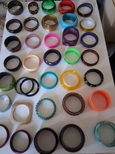 Assorted Multicolor Fashion Bangles  Bracelets Plastic, Wood, Stackable