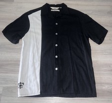 Charlie Sheen Retro Bowling Shirt Mens DaVinci Colorblock Style Button Up Size M