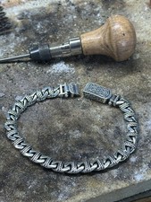 925 Solid Silver Elegant 925 Silver Chain Engraved Bracelet