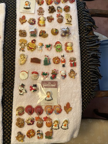 Hallmark Christmas & Thanksgiving Pins (58 Pins)