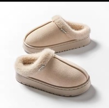 Slippers Womens Shoes House Warm Winter Fluffy Fur Fleece Lined Indoor 36-37