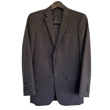 John Varvatos 38R Slim Fit Charcoal Gray Micro Weave Wool Blazer Sport Coat