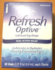 Refresh Optive Lubricant Eye Drops 30/Vials    EXP:02/2026