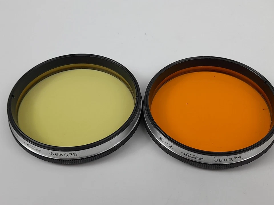 KMZ RARE Light filter 66 ×0,75 mm for Helios-40 LENS Orange OC-12, Yellow YC-12 - Image 3 of 4