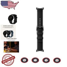 Pixel Watch Band - Large Size - Crafted Obsidian Leather - Unisex