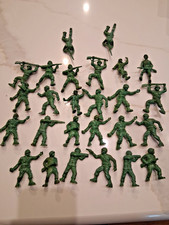 Vintage Green Plastic Soldiers Assorted Lot Of 26 Various poses 2 1/4 179/33 