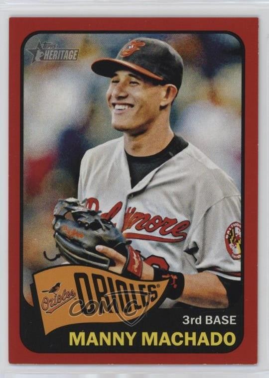 2014 Topps Heritage Red Border Manny Machado #150 7sd