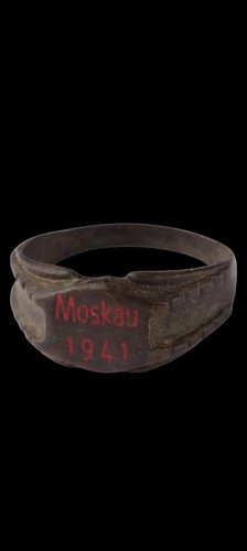 Soldier's Ring Signet Moscow 1941 Ww2 Bronze Antique Amulet Unique Rare Soldier