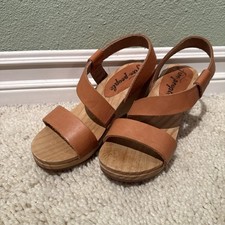 Free People Dune Beach Zoccoli Cuneo Legno Sandalo Taupe 7,5/38 Boho, Vacanze