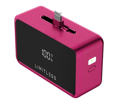 Limitless 5000mAh Mini Power Bank 3-in-1 Rotating Adapter Plug Charging Dock New