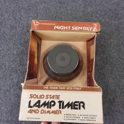 Vintage Intermatic Night Sentry Lamp Timer Dimmer EJ 485 Woodtone 1980 New NOS