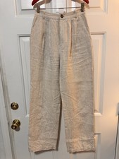 NWOT Reformation Mason Linen Pants in Oatmeal Size 2