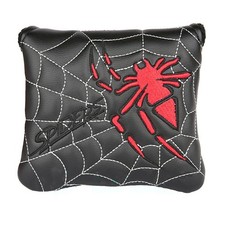 Spider Embroidery Golf Square Mallet Putter Head Cover with Magnetic Closure