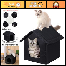 Weatherproof Cat House for Outdoor Cats, Warm Shelter for Feral  Stray Cats