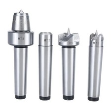 Woodworking lathe live center set featuring a 60-degree center point design