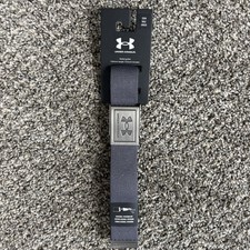 NWT Under Armour Men's Drive Stretch Webbing Belt One Size Gray/Silver 