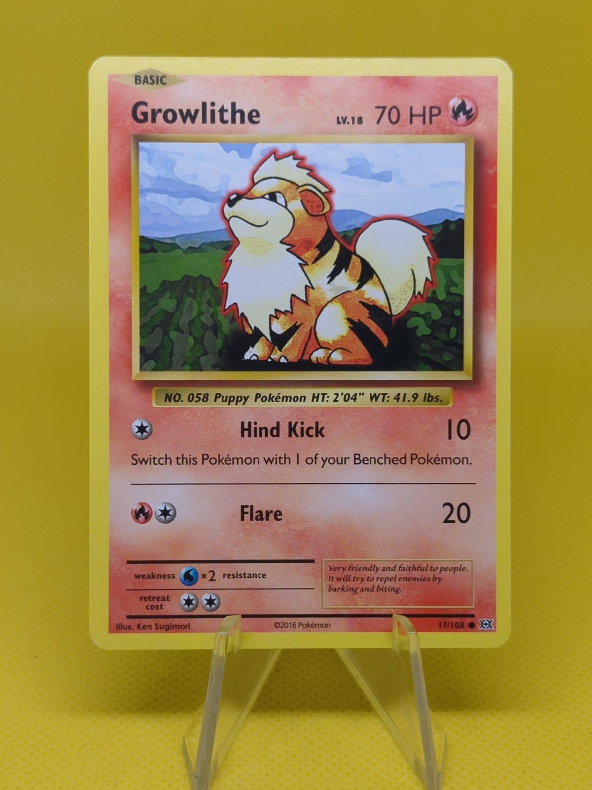 Pokemon - Growlithe - 17/108 - Common