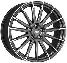 4x Alufelgen AEZ Atlanta titan Graphite matt polished 8x18 ET30 LK5 112 18 Zoll