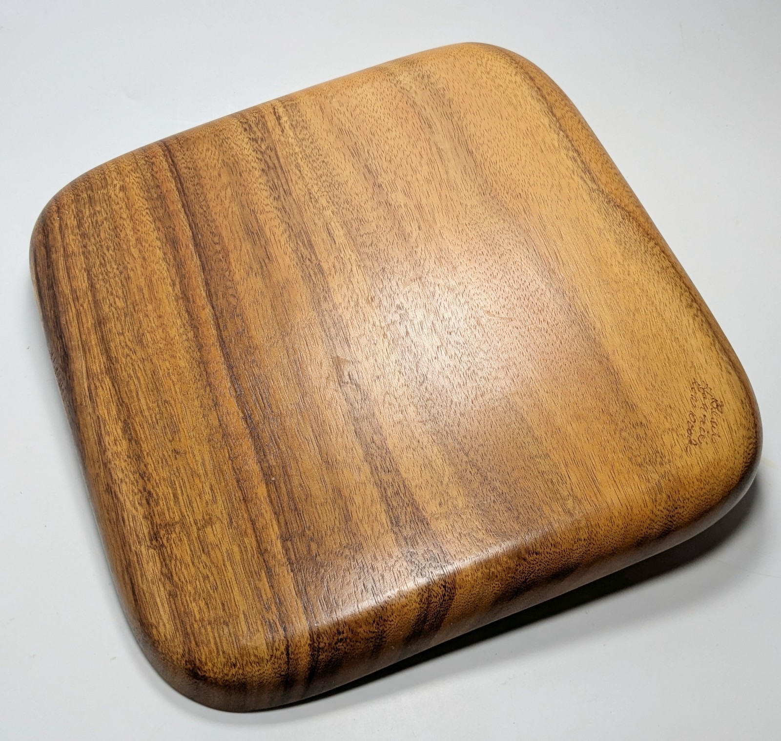 Blair Hawaii Koa Wood Square Tray 11.75 inch Curly Koa Wood Vintage Tray