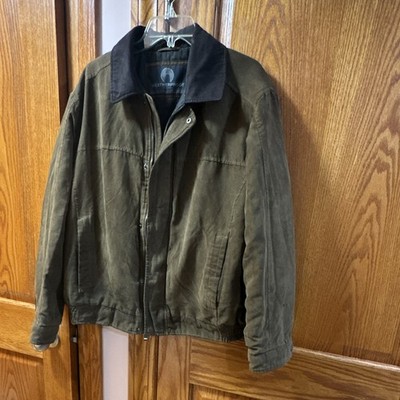 Weatherproof Men's Brown/Black Full Zip Jacket Spread Collar Size M Casual