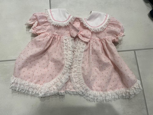 Vintage Baby Girl Pink Ruffle Dress Size 6-12 Months - 018 - Picture 4 of 6