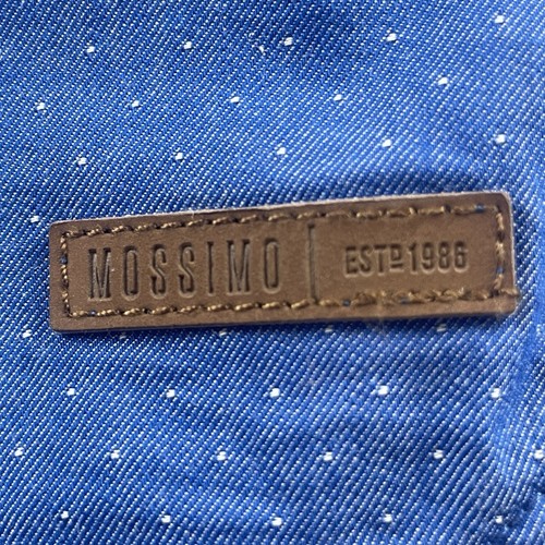 Mossimo Short Sleeve Shirt Men Size Large Blue Polka Dot Button Up Casual - Picture 7 of 11