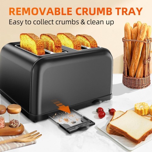Russell Hobbs Addison Toaster & Kettle Set - Matte Black - Picture 3 of 9