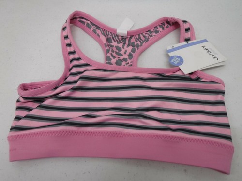 WOMENS SIZE SMALL JOCKEY MEDIUM IMPACT SPORT BRA PINK GRAY REVERSIBLE NEW #21545