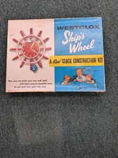 Vintage 1958 Westclox Ships Wheel Clock Construction Kit Sealed Parts Brand New