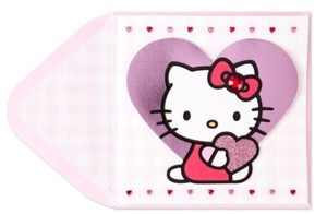 Papyrus Hello Kitty Heart Valentine S Day Card Gemmed Hearts Ebay