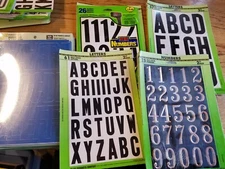 LETTERS NUMBERS SYMBOLS Self-Adhesive Sticky Hy-Ko 1" 2" 3" Black Blue Gold NEW