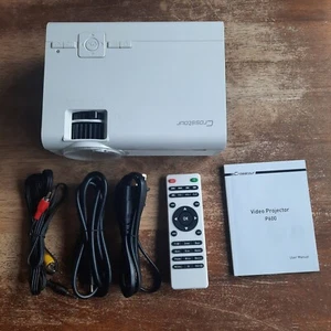  1080P LED Video Projector Crosstour P600 - White HDMI AV Home Theatre Gaming 